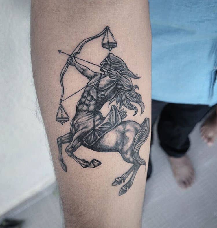 sagittarius tattoo on arm