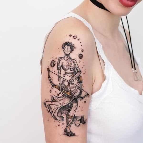 female sagittarius tattoo