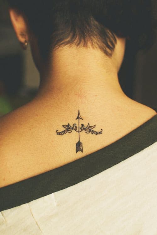 sagittarius tattoo on back