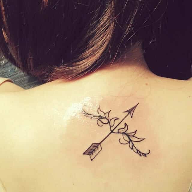 sagittarius tattoo on back