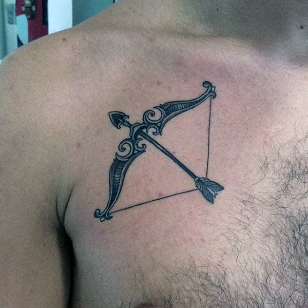 sagittarius chest tattoo