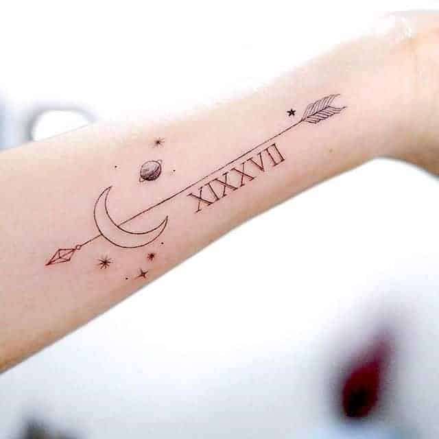 sagittarius wrist tattoo