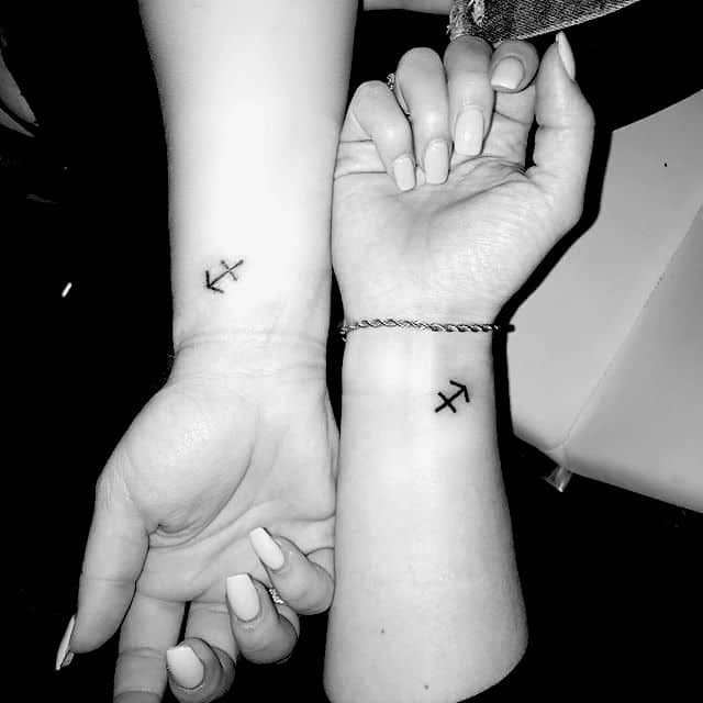 sagittarius wrist tattoo