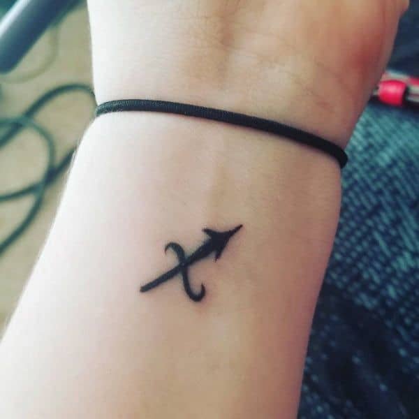 sagittarius wrist tattoo