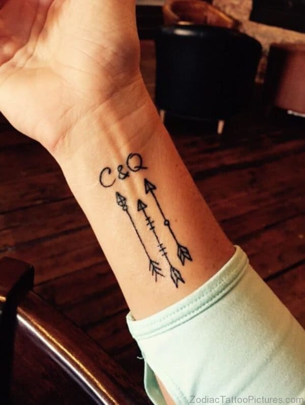 sagittarius wrist tattoo