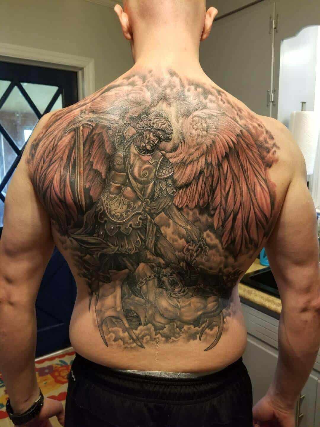 St Michael The Archangel Tattoo Back | TikTok