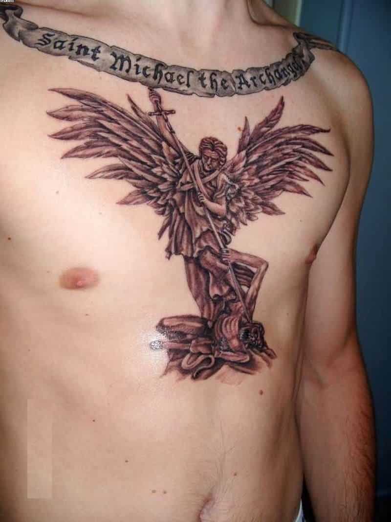 8 Powerful  Protective Archangel Michael Tattoos  Tattoodo