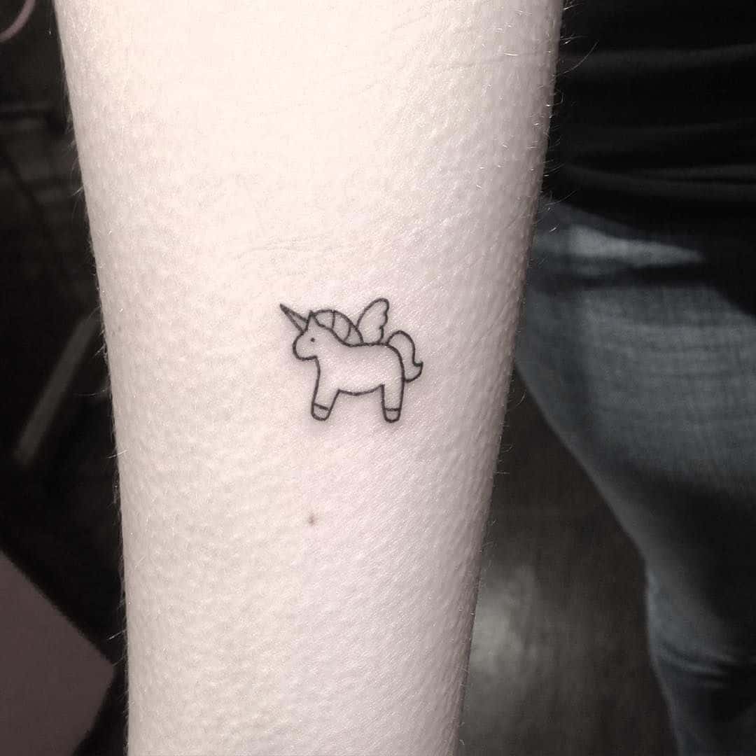 small unicorn tattoo