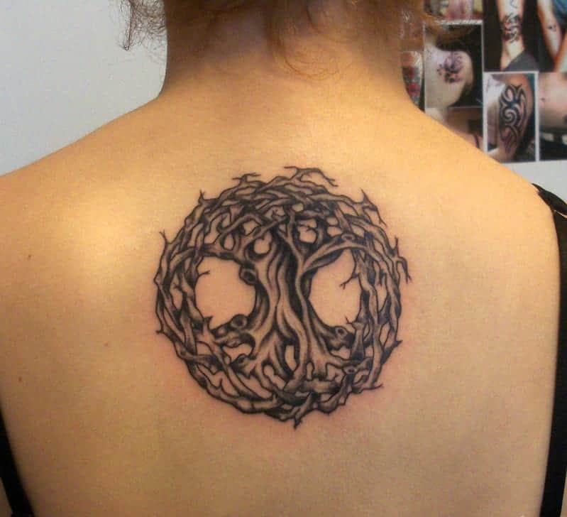 tree of life celtic tattoo on back