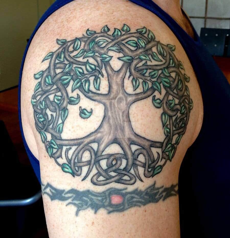 tree of life celtic tattoo on arm