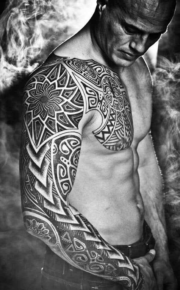 tribal celtic tattoo on arm
