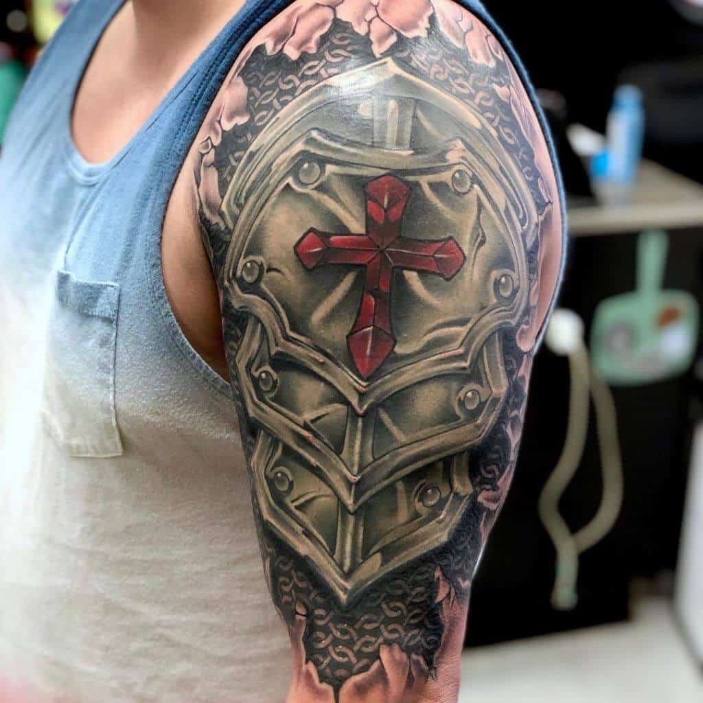 Pin by Leigh ZumMallen on Tattoo | Shoulder armor tattoo, Armor tattoo, Armor  sleeve tattoo