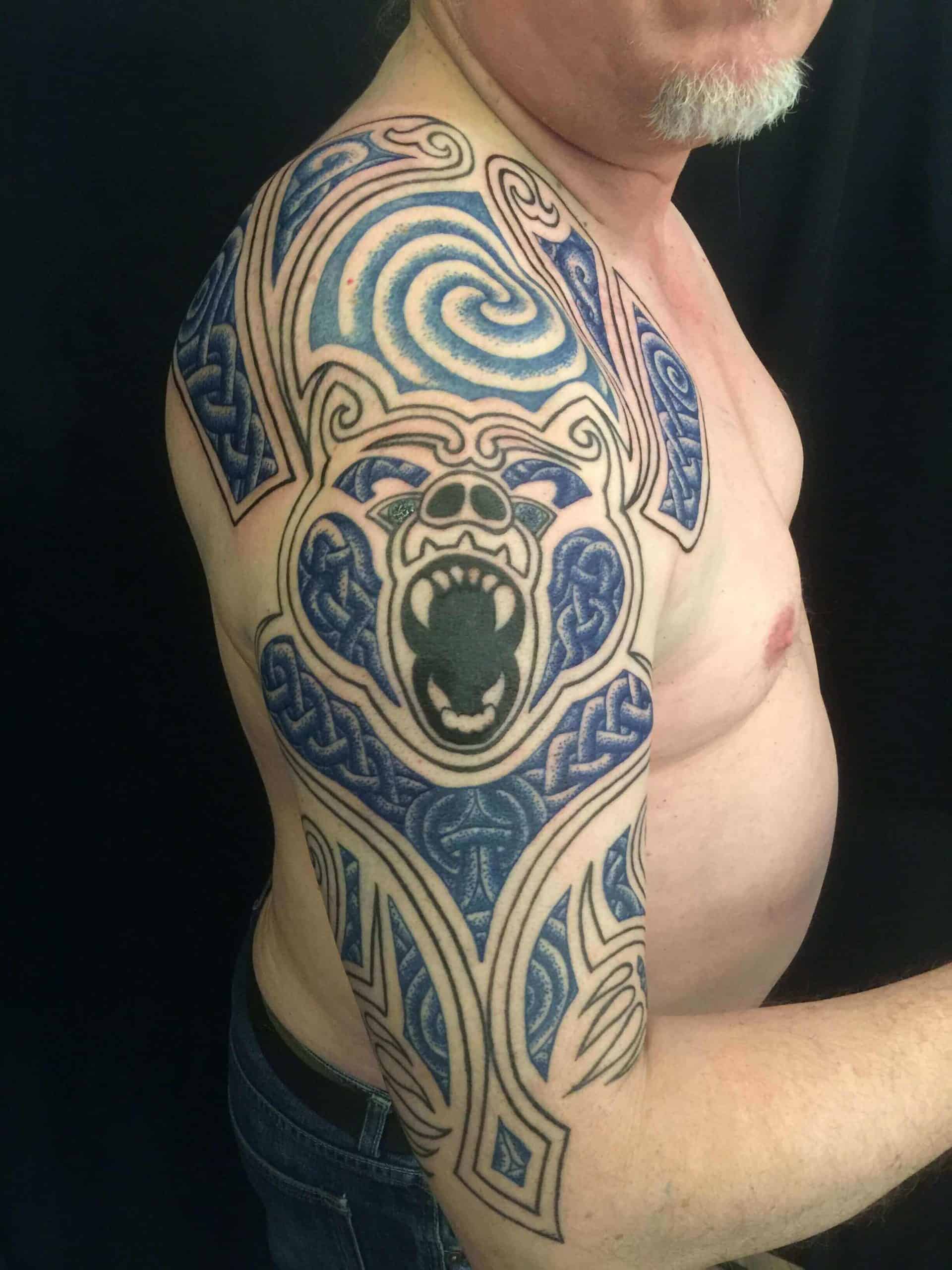 viking bear arm tattoo