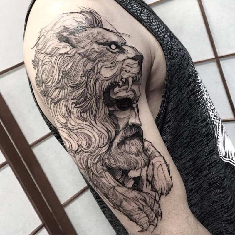 viking berserker arm tattoo