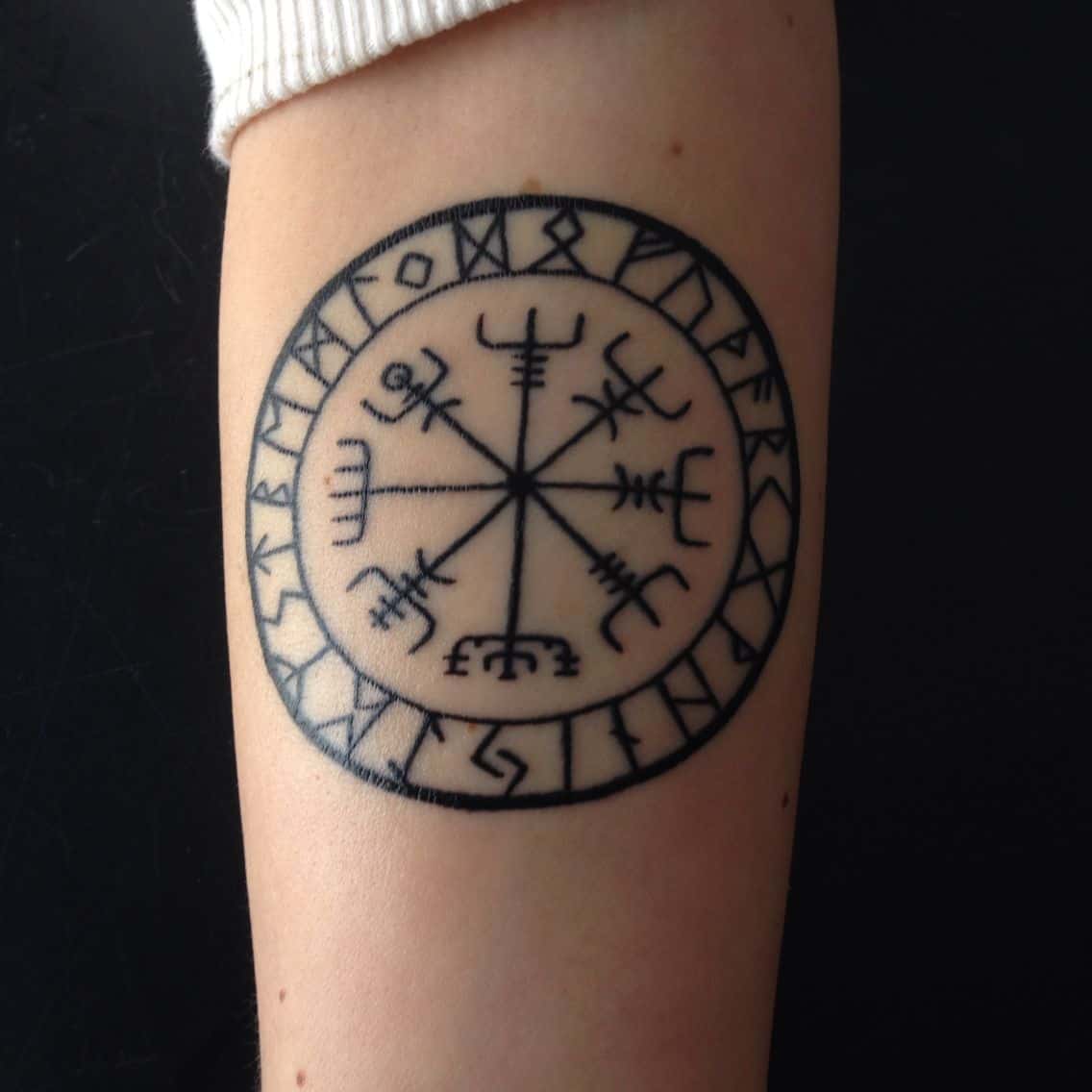 viking compass tattoo