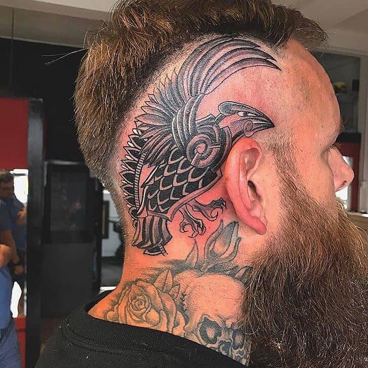 viking head tattoo