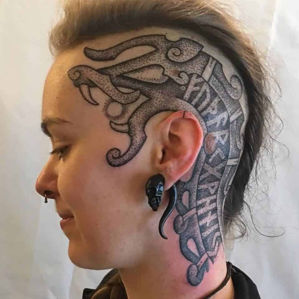 viking head tattoo designs