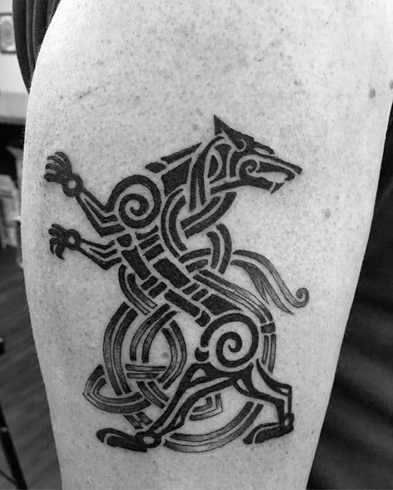 wolf celtic tattoo