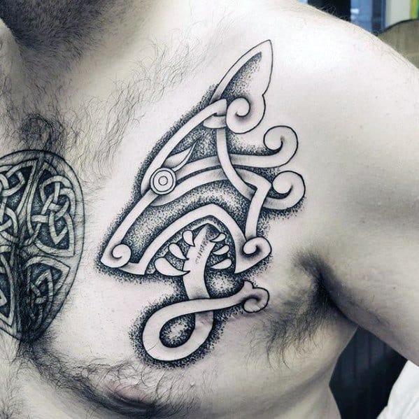 Abraham Jude Tattooer - Finished for now on @jayden_tumu lines healed. Made  at @soular_tattoo_nz #tattoo #traditionaltattoo #neotraditionaltattoo  #fenrir #fenrirtattoo #celtic #norse #norsetattoo #headtattoo #inked  #inkedguys #inkedgirls ...