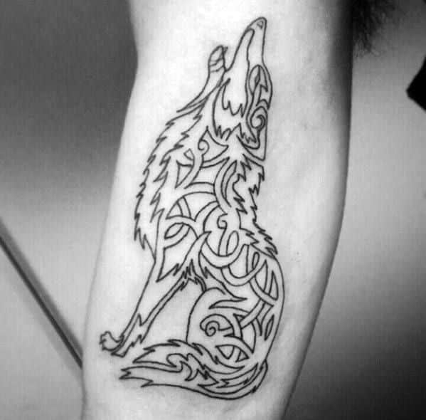 wolf celtic tattoo