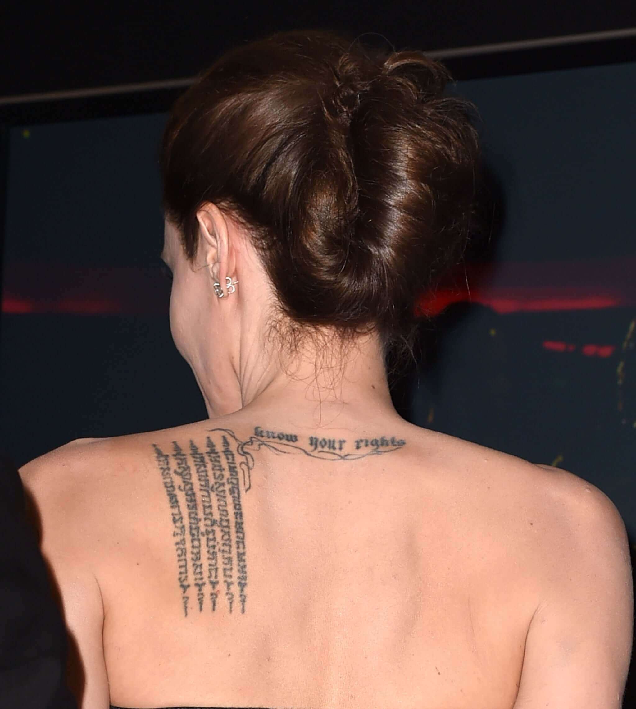 angelina jolie know your rights tattoo