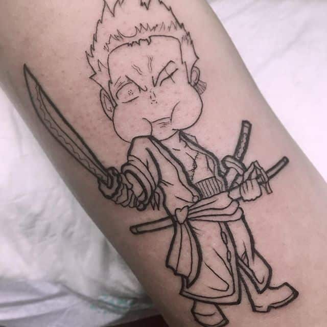 chibi roronoa zoro tattoo