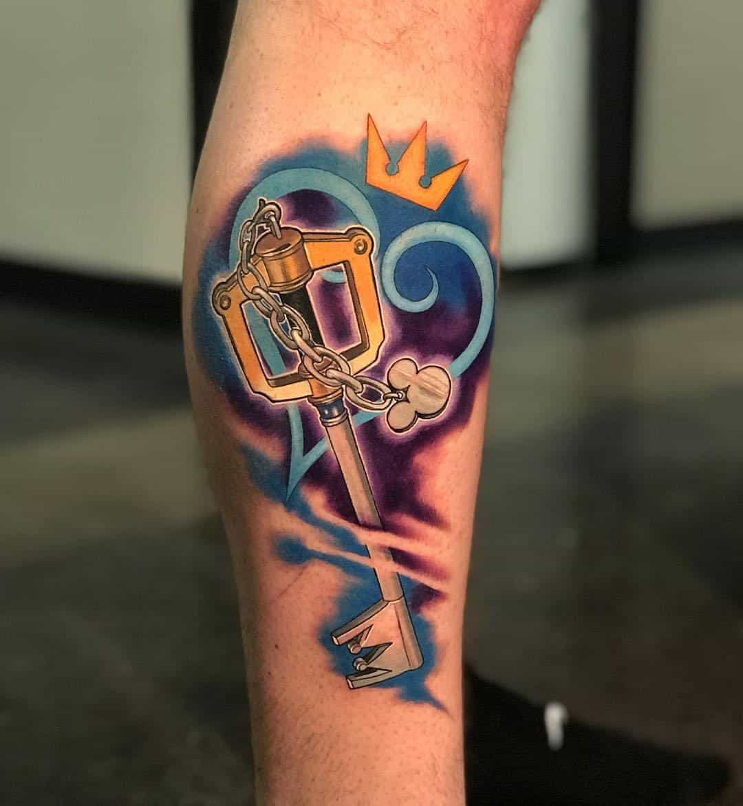 colored keyblade tattoo