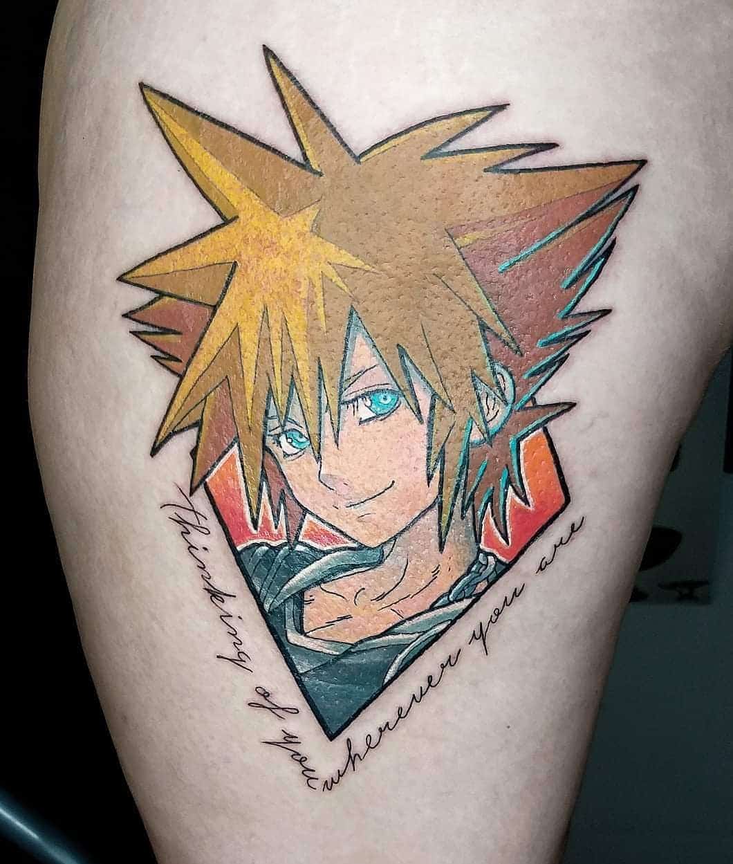 colored sora tattoo