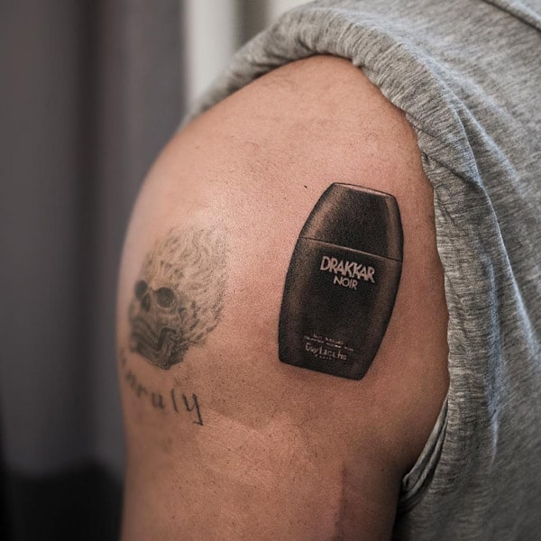 drake drakkar noir cologne tattoo