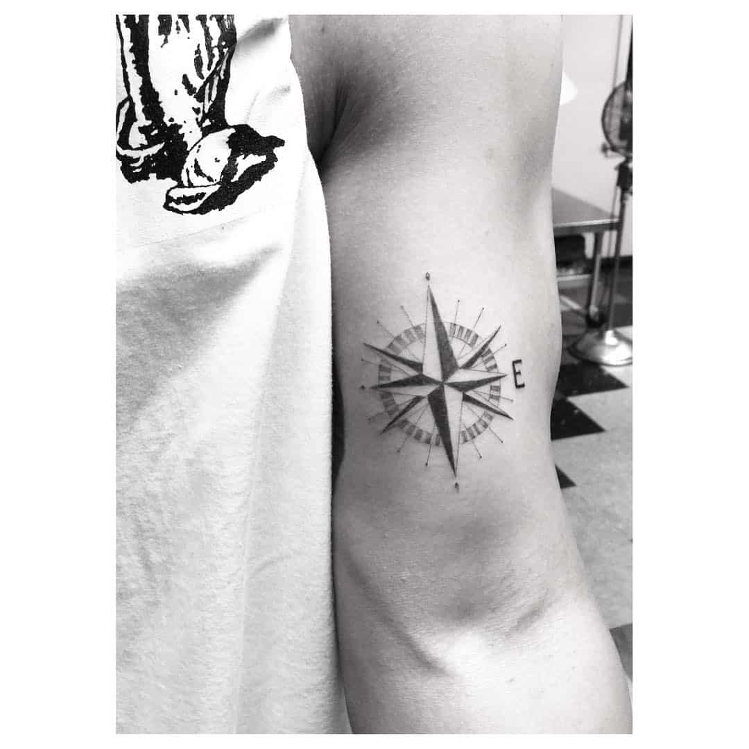 drake east side compass tattoo