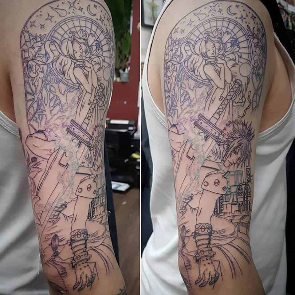 ff7 sleeve tattoo