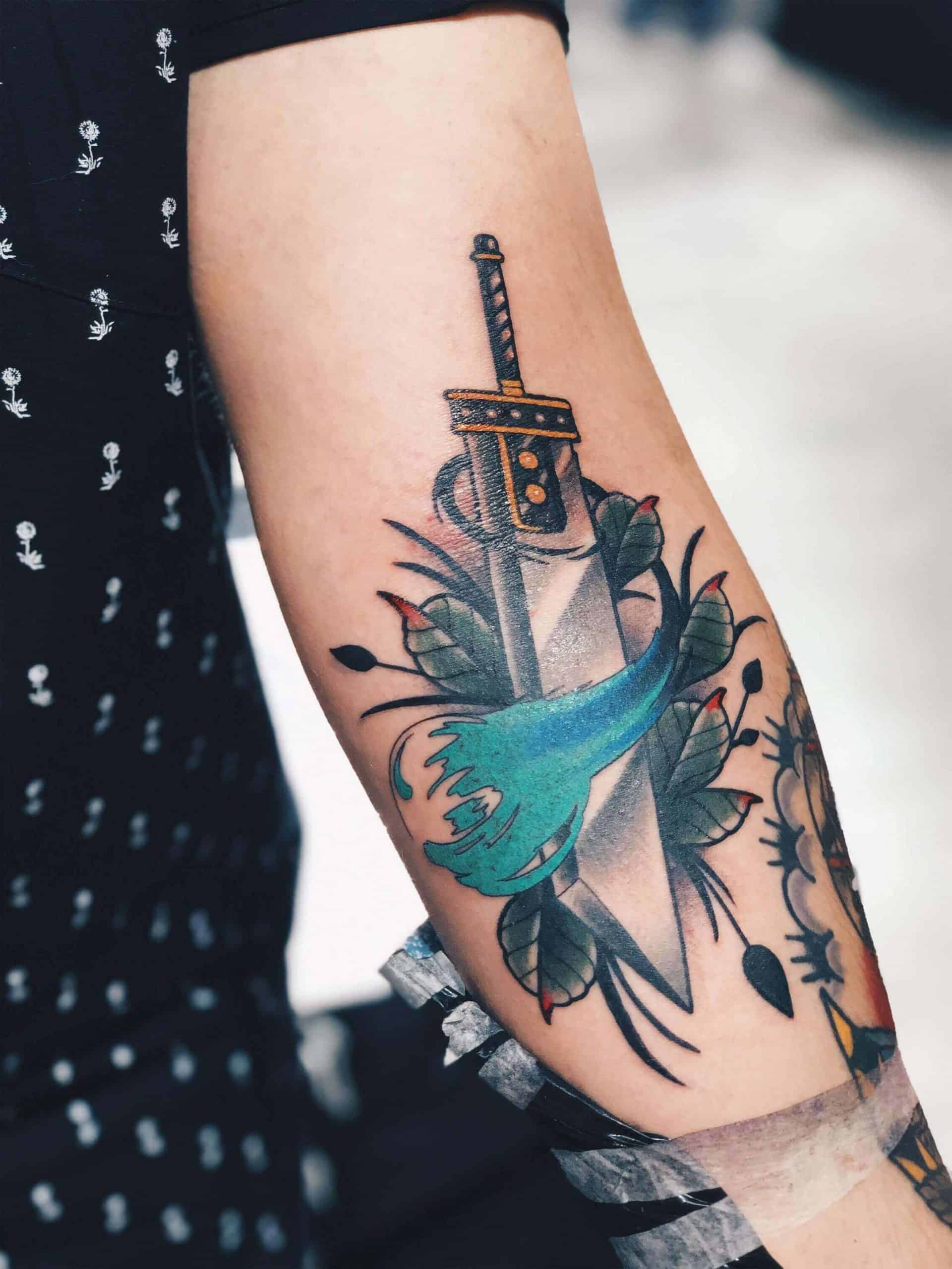 ff7 tattoo on arm