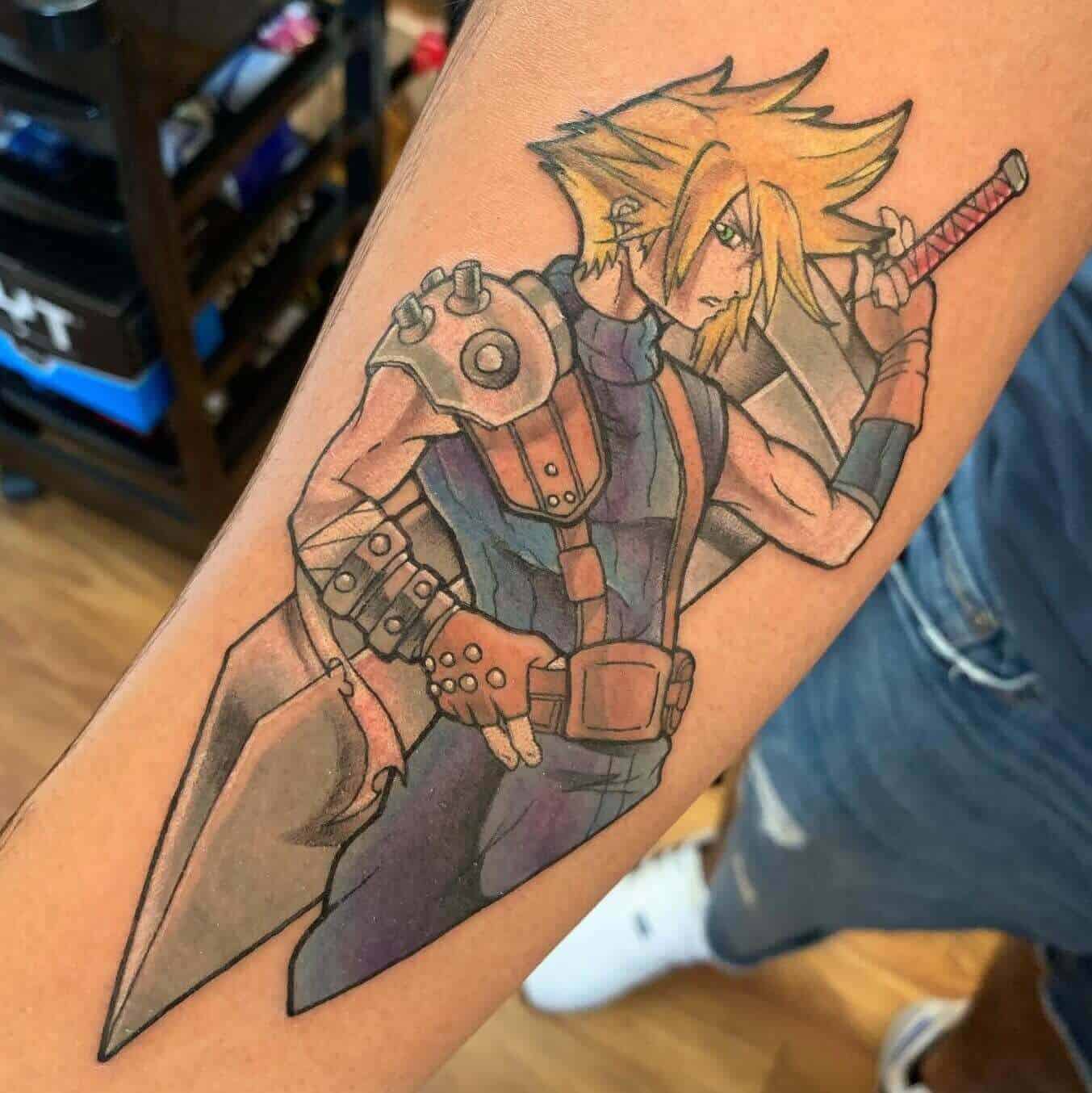 ff7 tattoo on arm