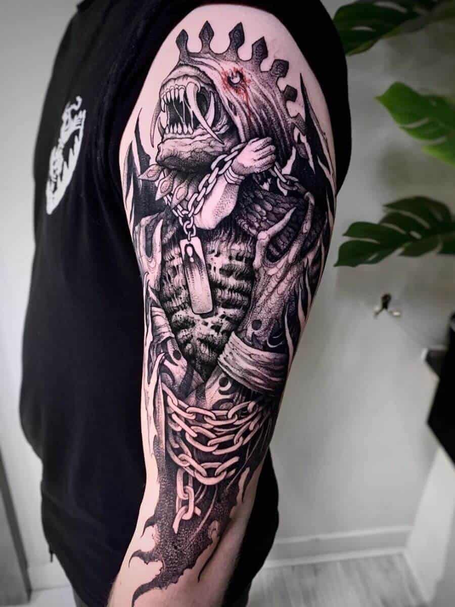 Fantasy dragon sleeve tattooed by  Bone Rattle Tattoo  Facebook