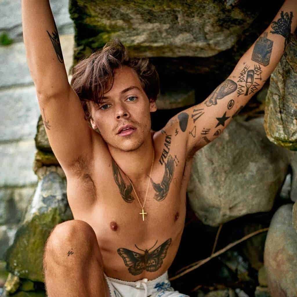 The Real Reason Why Harry Styles Covered Up His Tattoos • Tattoodo