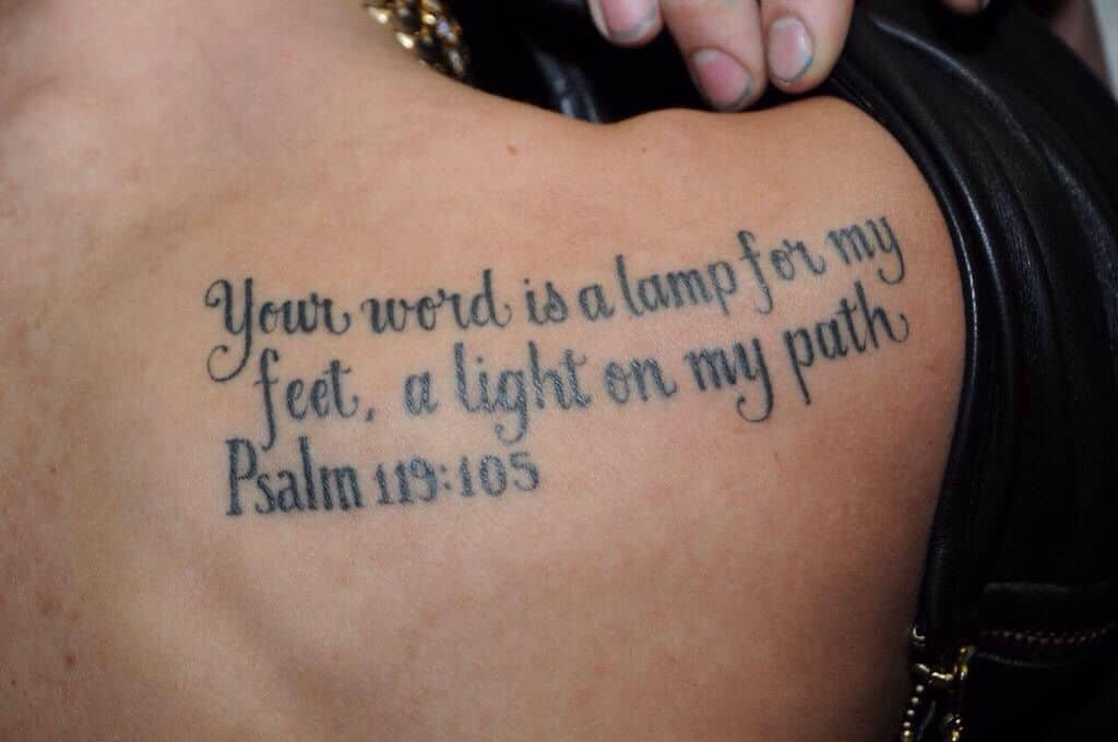 justin bieber bible verse tattoo