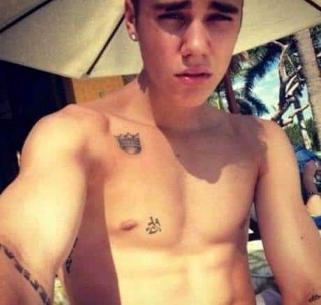 justin bieber chinese character tattoo