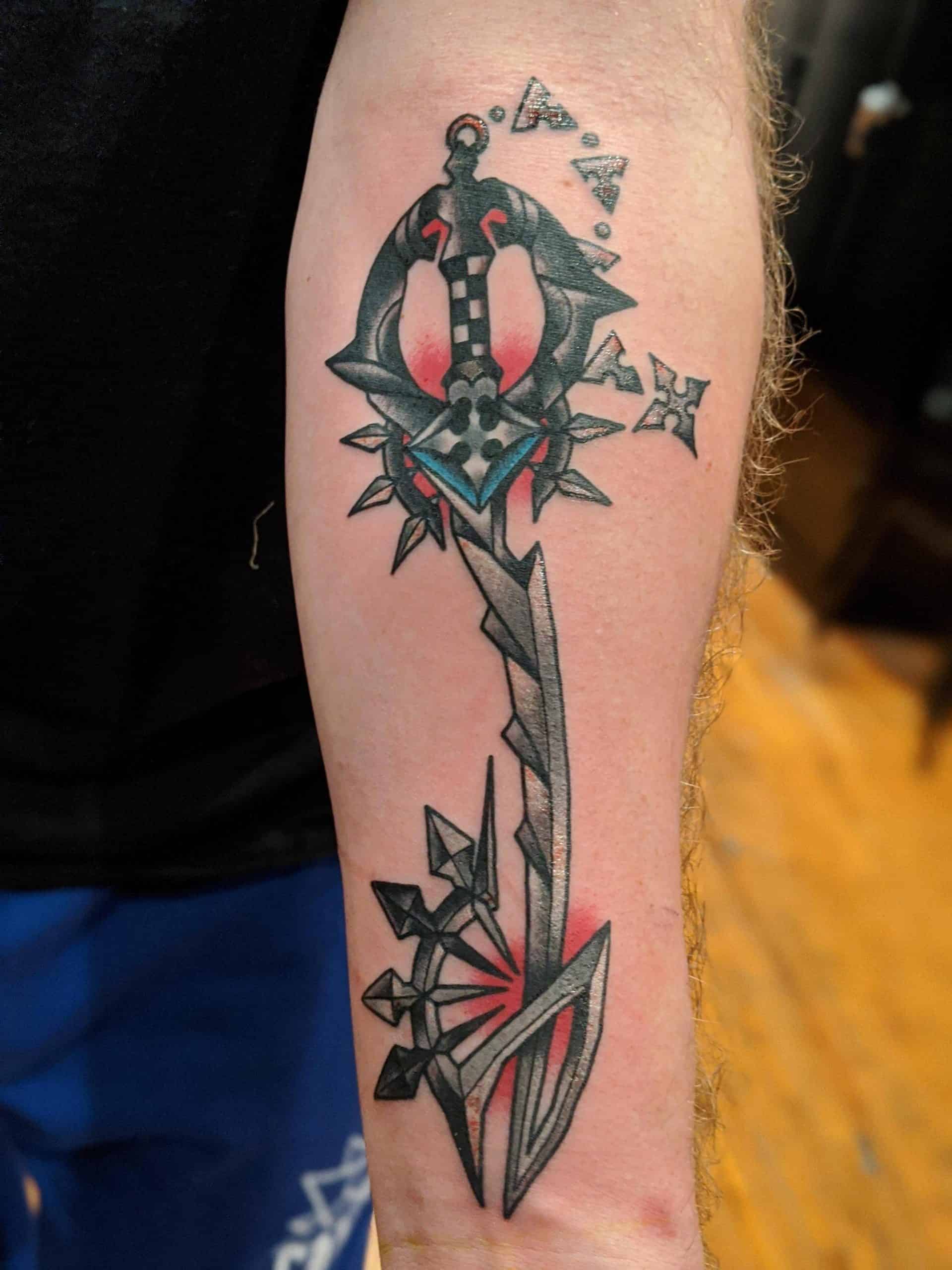 keyblade sleeve tattoo