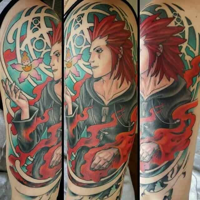 kingdom hearts axel sleeve tattoo