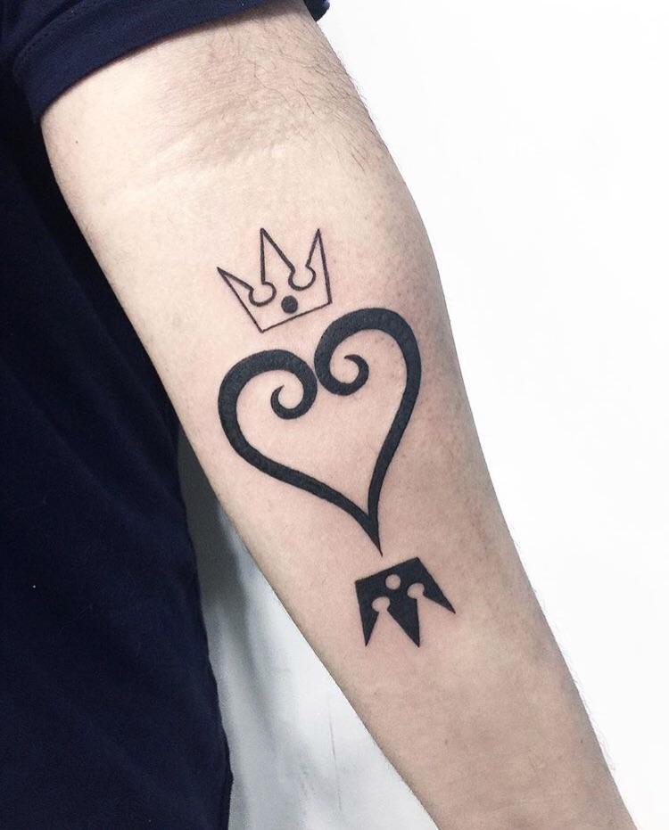 kingdom hearts crown arm tattoo