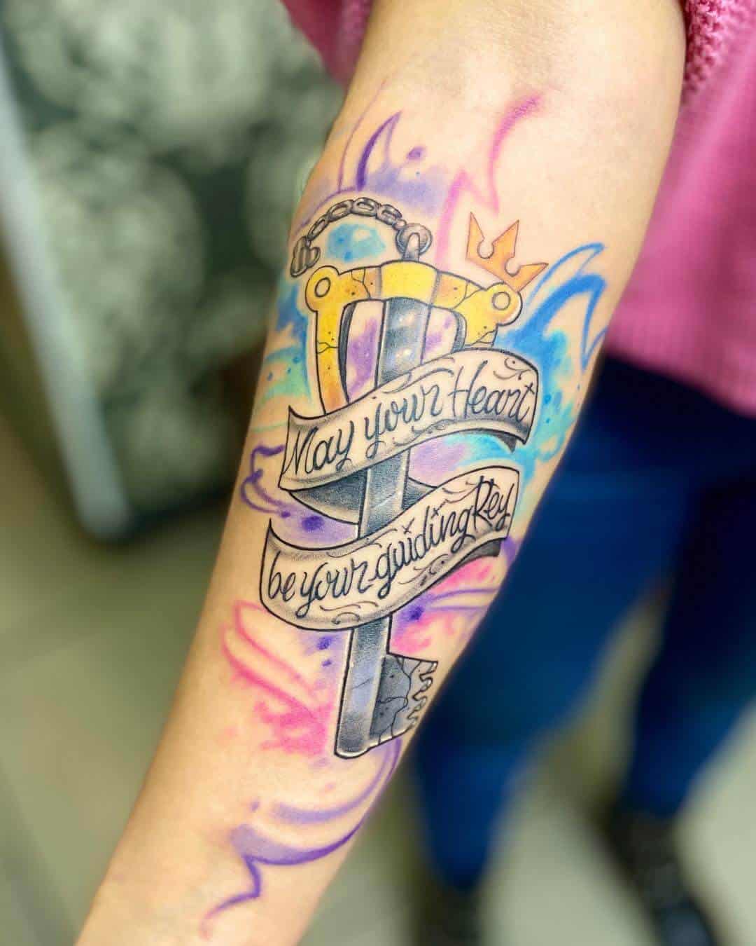kingdom hearts keyblade sleeve tattoo