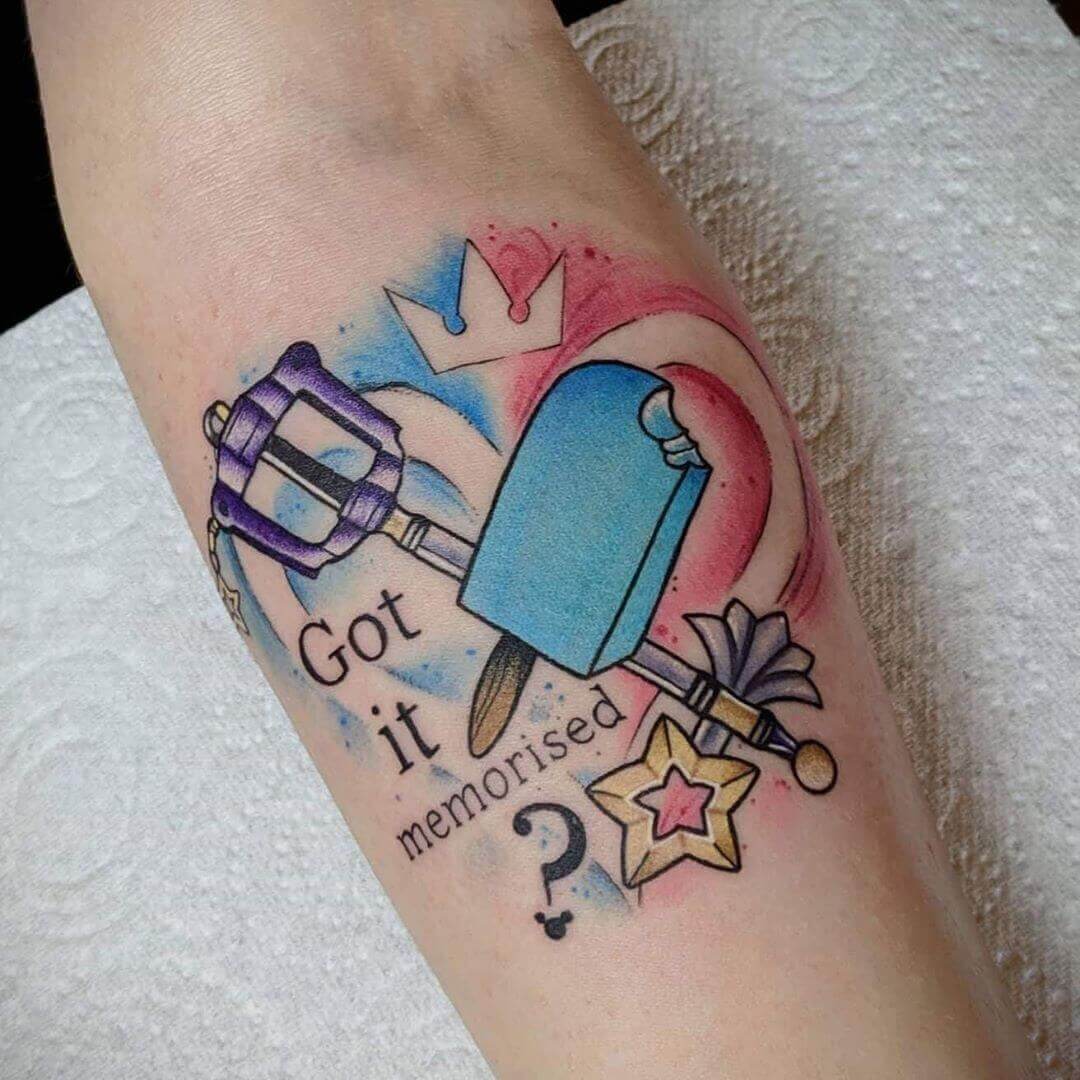 kingdom hearts keyblade tattoo