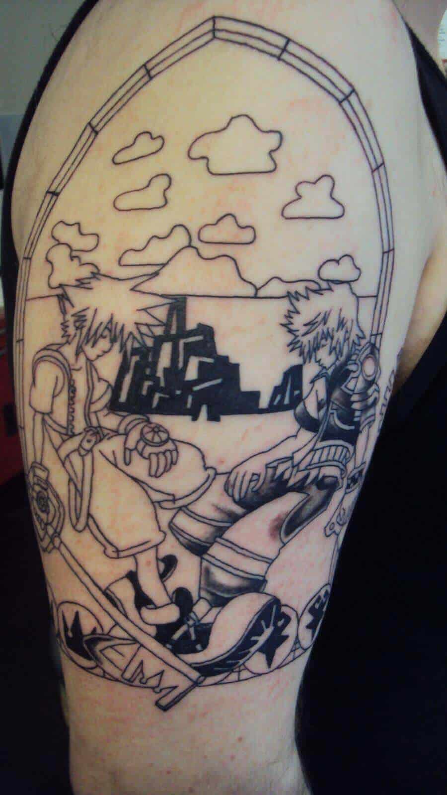 kingdom hearts tattoo sleeve