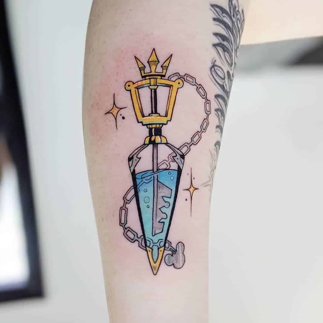 kingdom hearts watercolor tattoo
