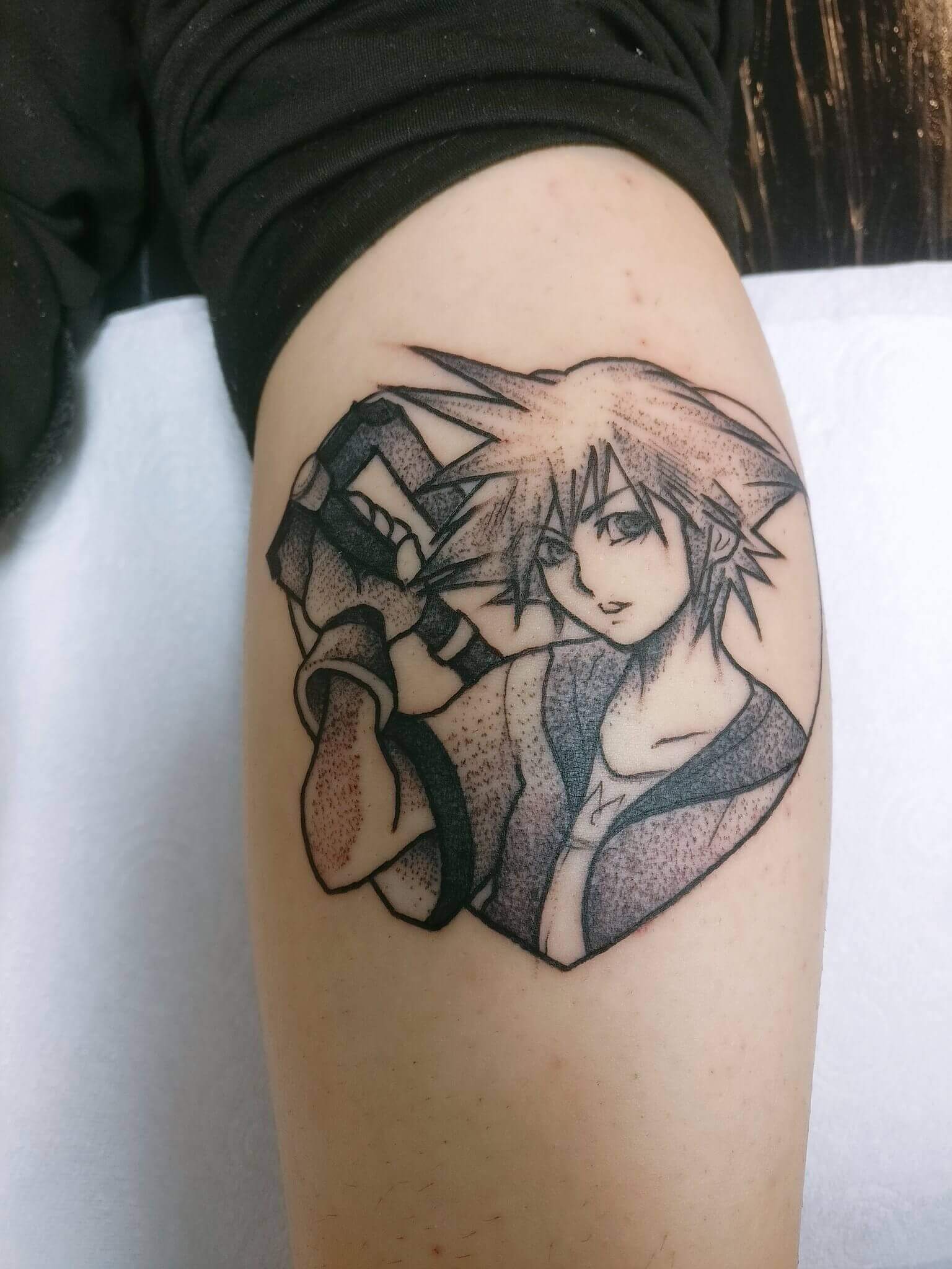 kingdom hearts watercolor tattoo