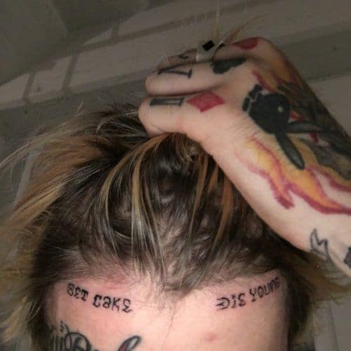 lil peep get cake die young tattoo