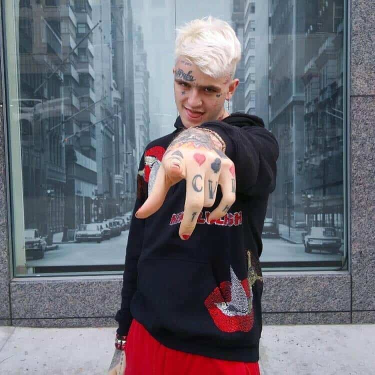 lil peep playing card suits tattoo