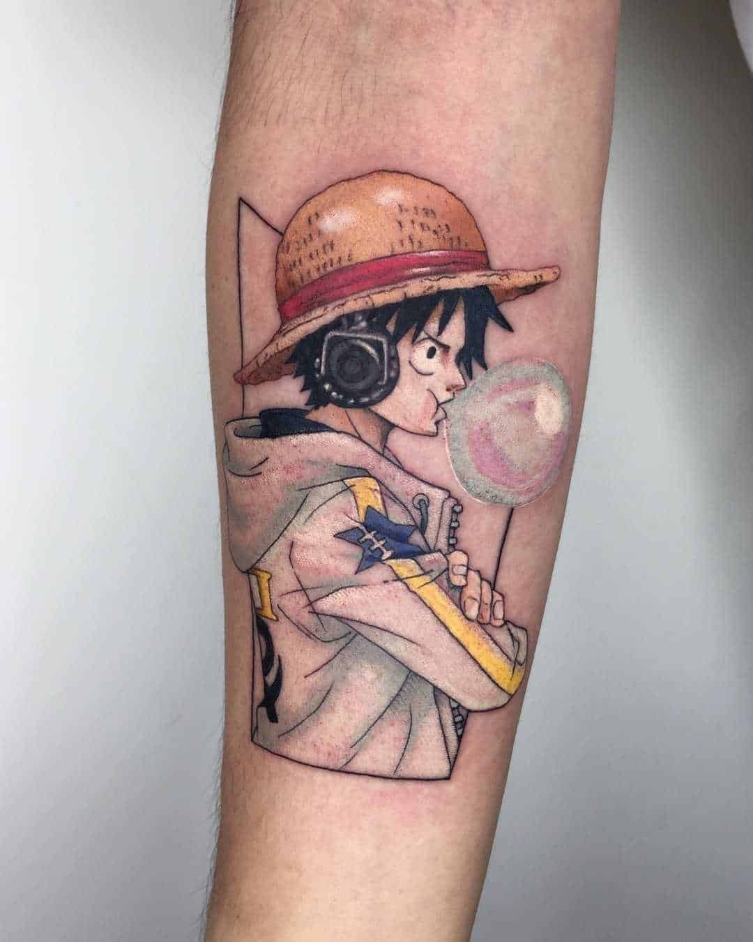 luffy arm tattoo