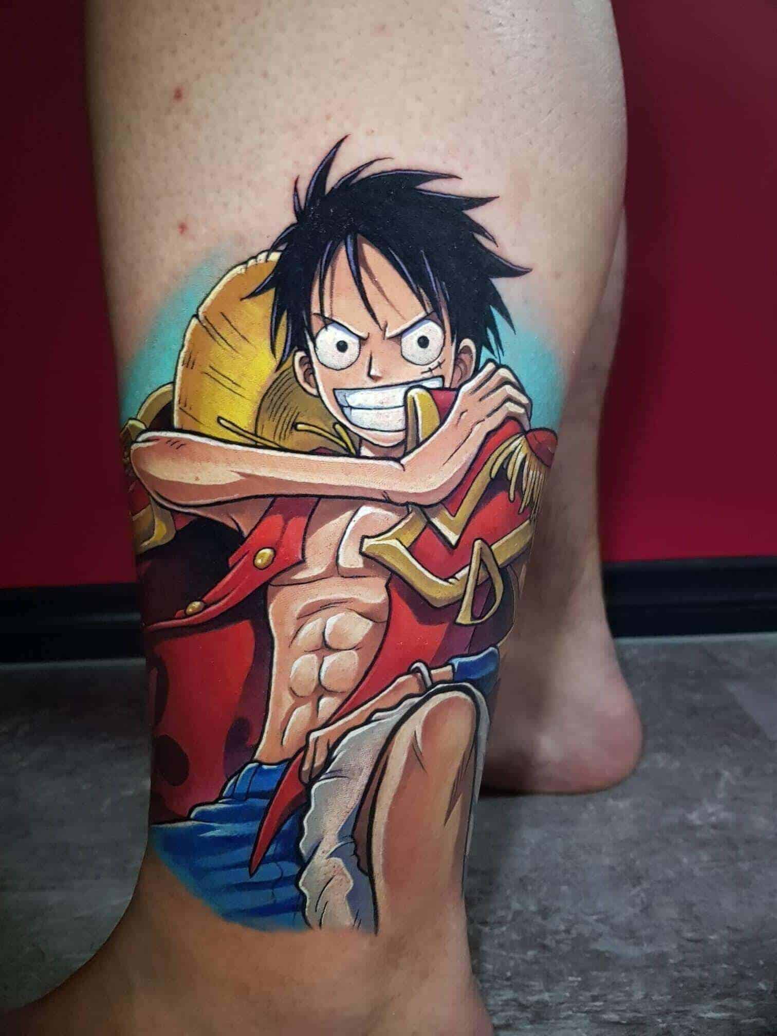 A rad #onepiece #tattoo #luffy and #zoro Thank you to Brendan for making  the flight down from Townsville and giving me free reign of the ... |  Instagram