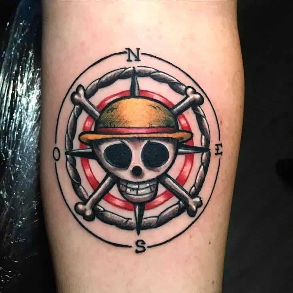 one piece skull tattoo